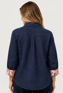 She's Arrived - The everyday linen shirt printed cuff
