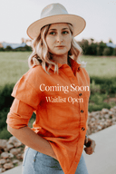 Everyday Orange Rust Organic Linen Shirt - Outback Linen Co