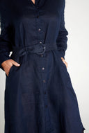 Everyday Outback Eclipse Navy Organic Linen Belt - Outback Linen Co