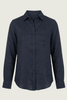 Everyday Outback Eclipse Navy Organic Linen Long Sleeve Shirt - Outback Linen Co