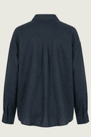 Everyday Outback Eclipse Navy Organic Linen Long Sleeve Shirt - Outback Linen Co