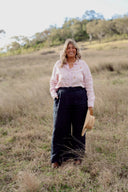 Everyday Outback Eclipse Navy Organic Linen Pants - Outback Linen Co