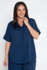 Everyday Outback Eclipse Navy Organic Linen Short Sleeve Shirt - Outback Linen Co