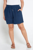 Everyday Outback Navy Eclipse Organic Linen Shorts - Outback Linen Co