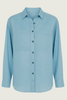Everyday Sky Blue Organic Linen Long Sleeve Shirt - Outback Linen Co