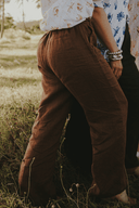 Everyday Smoked Cocoa Organic Linen Pants - Outback Linen Co