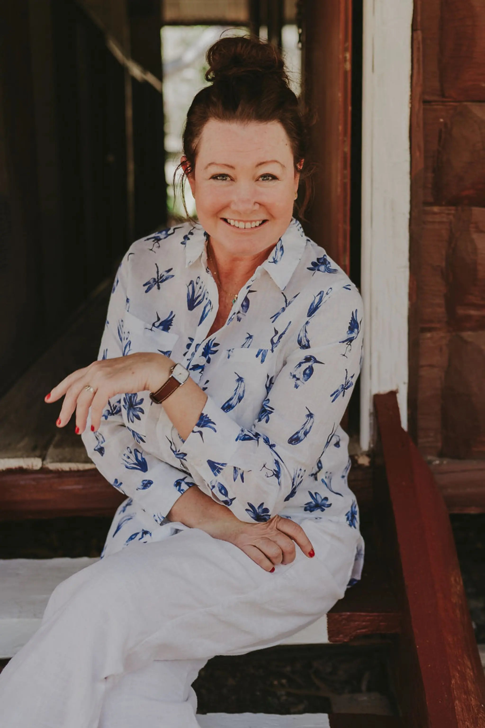 Michelle Turner, collaborating artist for Outback Linen