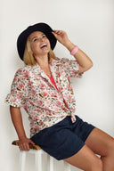 Field o' Flowers Short Sleeve Organic Linen Shirt - Outback Linen Co