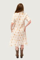 Feather and Flight Linen Dress