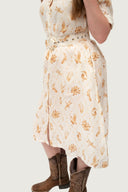 Feather and Flight Linen Dress