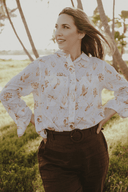 Golden Flight Organic Linen Long Sleeve Shirt - Outback Linen Co