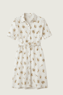 Golden Flight Organic Linen Short Sleeve Dress and Belt - Outback Linen Co