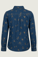 Lady Jane Denim Dark Embroidered Long Sleeve Shirt - Outback Linen Co