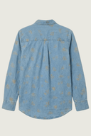 Lady Jane Denim Sky Blue Embroidered Long Sleeve Shirt - Outback Linen Co