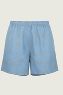Lady Jane Denim Sky Blue Embroidered Shorts - Outback Linen Co