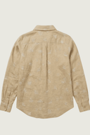 Lady Jane Desert Sand Embroidered Organic Linen Long Sleeve Shirt - Outback Linen Co