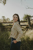 Lady Jane Desert Sand Embroidered Organic Linen Long Sleeve Shirt - Outback Linen Co