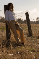 Lady Jane Desert Sand Embroidered Organic Linen Pants - Outback Linen Co
