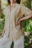 Lady Jane Desert Sand Organic Linen Short Sleeve Shirt - Outback Linen Co