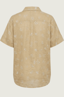 Lady Jane Desert Sand Organic Linen Short Sleeve Shirt - Outback Linen Co