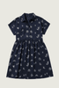 Lady Jane Outback Eclipse Navy Embroidered Organic Linen Dress - Outback Linen Co