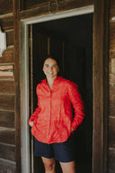 Lady Jane Red Embroidered Organic Long Sleeve Linen Shirt - Outback Linen Co