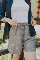 Lady Jane Spinifex Embroidered Linen Shorts - Outback Linen Co