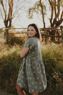 Lady Jane Spinifex Embroidered Organic Linen Dress - Outback Linen Co
