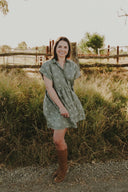 Lady Jane Spinifex Embroidered Organic Linen Dress - Outback Linen Co