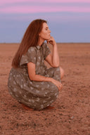 Lady Jane Spinifex Embroidered Organic Linen Dress - Outback Linen Co