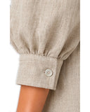 Stone – Everyday Linen Dress - She's Arrived [Pre-Order], sleeve cuff detail