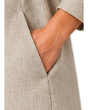 Stone – Everyday Linen Dress - She's Arrived [Pre-Order], pocket detail