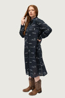 Rural Outback Linen Dress - Eclipse Navy