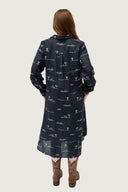 Rural Outback Linen Dress - Eclipse Navy