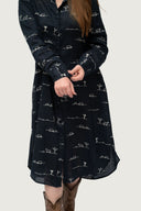 Rural Outback Linen Dress - Eclipse Navy