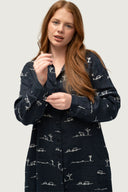 Rural Outback Linen Dress - Eclipse Navy