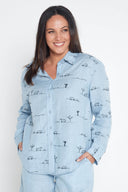 Sky Blue Rural Outback Linen Shirt