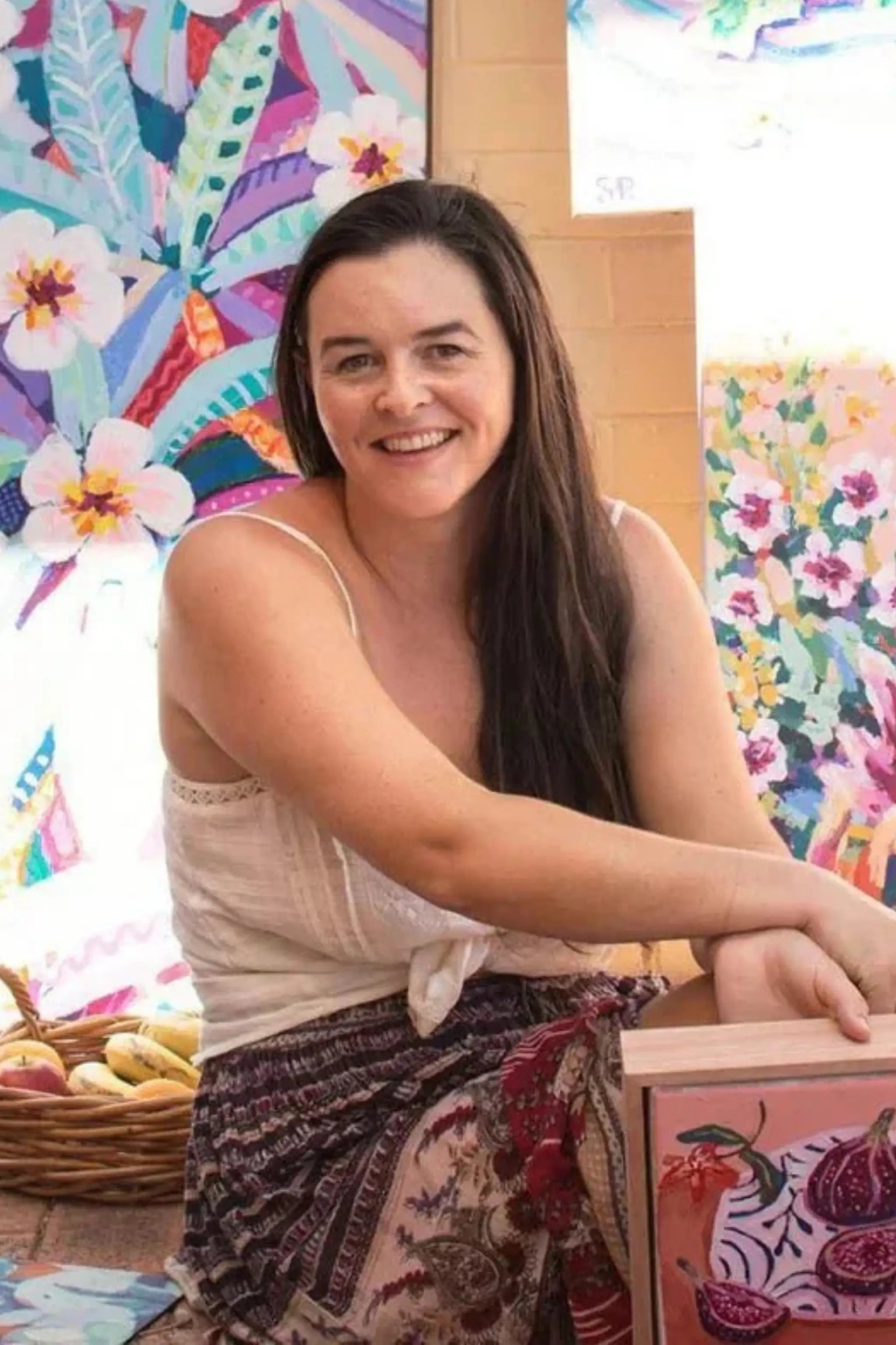 Stephanie Perrins, collaborating artist for Outback Linen