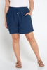 Indigo Navy Organic Linen Shorts