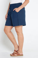 Indigo Navy Organic Linen Shorts