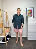 Light Pink Organic Linen Shorts