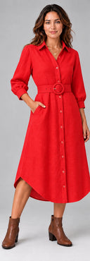 Everyday Linen Belt - Red [Pre-Order]