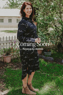 Rural Outback Everyday Outback Eclipse Navy Organic Linen Long Sleeve Dress - Outback Linen Co