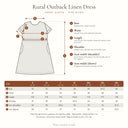 Rural Outback Short Sleeve Linen Dress size guide