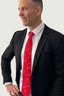 Rural Outback Woven Silk Men's Tie - Red