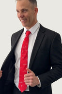 Rural Outback Woven Silk Men's Tie - Red