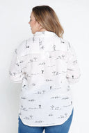 Rural Outback White Embroidered Long Sleeve Linen Shirt - Outback Linen Co