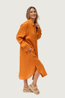 Everyday Linen Dress - Rust