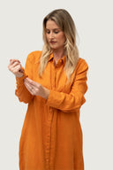 Everyday Linen Dress - Rust