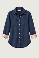 She's Arrived - The everyday linen shirt printed cuff